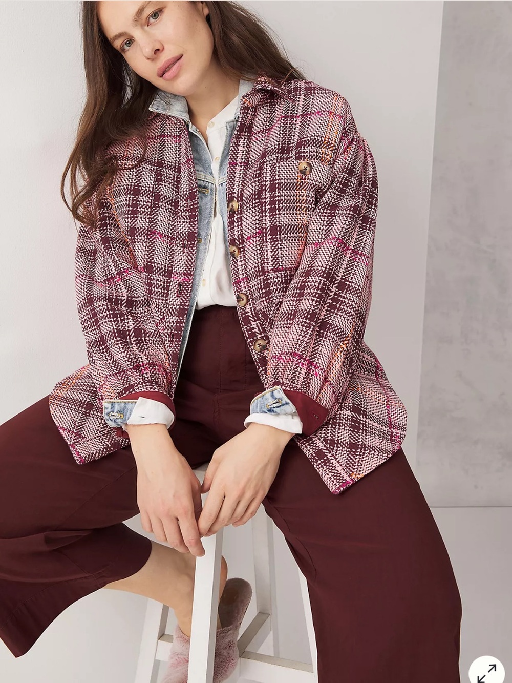 Anthropologie Plaid Hudson Shacket